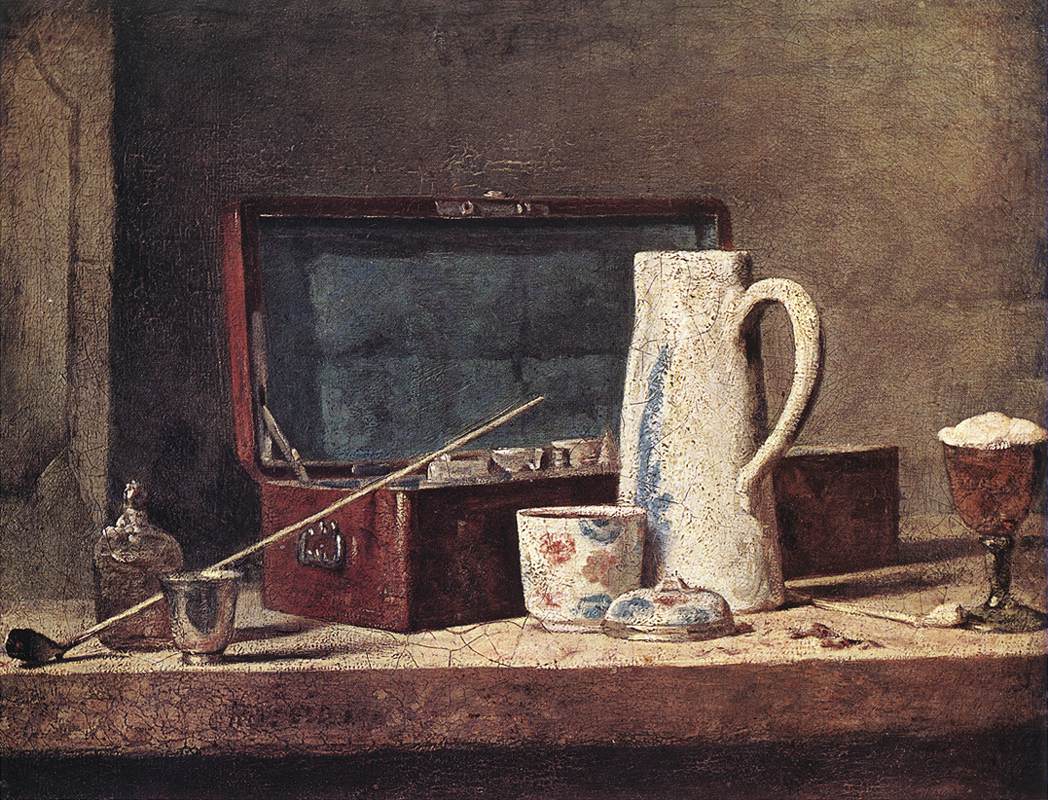 jean-Baptiste-Simeon Chardin Still-Life with Pipe an Jug